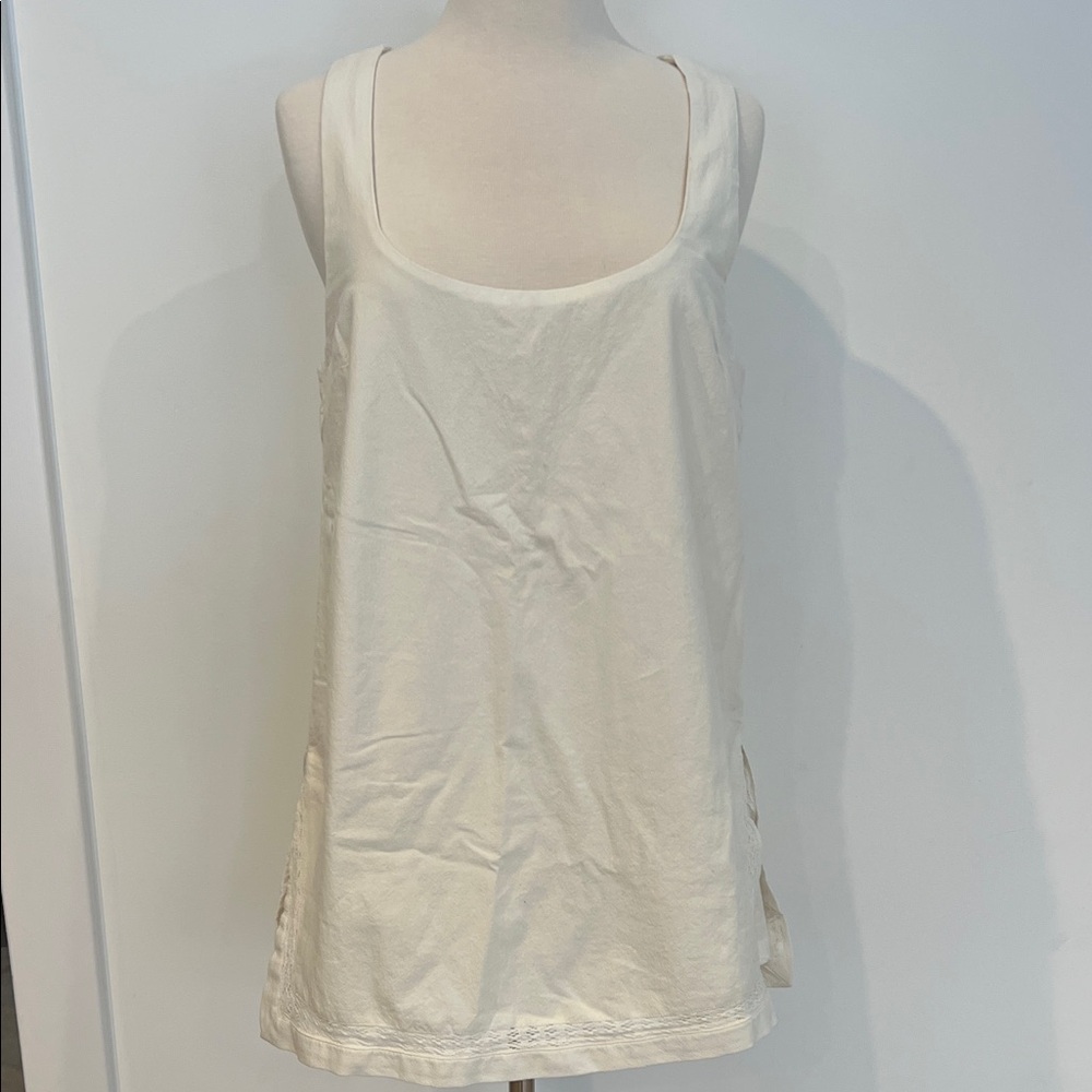 Free People Cream Sleeveless Top